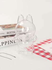 1 个小雕像保护套，包括站立和坐姿，透明悬挂/储物盒，带钥匙扣 - 适用于时尚乙烯基保护套、情人节/圣诞节礼物（不含娃娃）