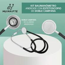 Homecare Kit Baumanómetro con Estetoscopio Negro 100% Preciso con Estuche Portátil - Negro - Ver 12