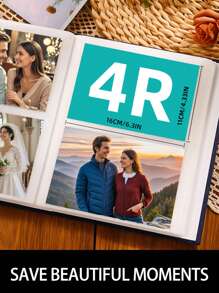 6-Inch 200-Pocket High Capacity Photo Album Book, Memo Album