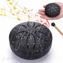 Rain Drum For Outside Garden - 3 Inches 6 Notes Steel Tongue Drum Waterproof Rain Chime For Garden Instrument, Mini Hand Drum Outdoor - Multicolor - View 9