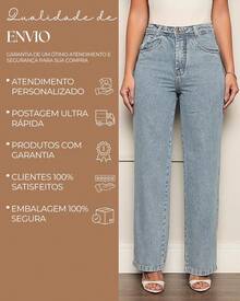 Shein Women's Wide Leg High Waisted Luxury Elegant 100% Denim Jeans - Rửa trung bình - Xem 8