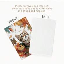 Toalla, toalla de mano con gato en hojas de arce, trapo de cocina, paño de limpieza, toalla, pañuelo, toalla decorativa, acento perfecto para la cocina y el comedor, adecuado para la cocina, el comedor, el hotel, la fiesta - Multicolor - Ver 6