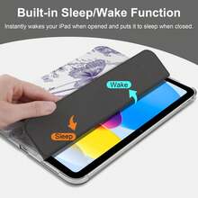 Purple Dreamy Butterfly Pattern Tablet Protective Case,Compatible With Apple IPad 9.7/10.2/10.5/10.9/12.9/Pro/Mini,10th/11th Gen, Air 11inch, Compatible With Samsung Galaxy Tab S6 Lite 10.4 Inch,Soft Anti-Fall Protection,Smart Stand/Automatic Wake Up/Sleep - iPad 保護套紫蝴蝶 - 查看 3