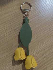 郁金香手工皮具，花包挂件，钥匙扣，自制手工缝制汽车钥匙挂件 - 彩色 - 查看 7