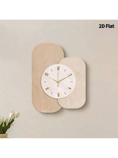2D Flat 1pc Verlichting Luxe Moderne Creativity Wand Clock, Ultra Quiet Quartz Movement, No Ticking Sound, ation Painting Klok Living Room, Bedroom Office, able Watch, Unique Personalized, Clear Reading Time, In Bedroom, Studio, Ho Study, Kitchen Cafe, Perfect Family Friends Home Room view 8