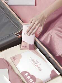 5条/包 女士一次性内裤，无菌，孕期/产后日常旅行内裤，大码高腰三角裤，舒适卫生，适合旅行、商务、户外活动、经期及产后护理（包装颜色随机） - 彩色 - 查看 5