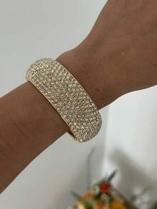 Fashionable Exaggerated Metal Bracelet, Versatile Bangle Wrist Chain - Pearl Bracelet - View 14