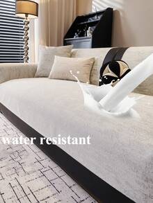 1件装四季通用沙发垫套，现代简约防滑双层防水沙发座垫，防尘可水洗，柔软不褪色，宠物友好，适用于L型及1/2/3/4座沙发，可用于卧室、办公室、客厅。 - 灰色 - 查看 2