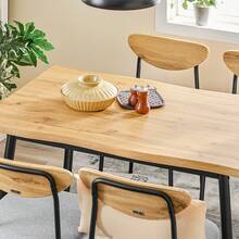 SoBuy Dining Set 5-Piece Bar Table With 4 Chairs, Comfortable Chairs With Foam Cover, Small Dining Table For Dining Room, Kitchen & Living Room, Ideal For Compact Spaces OGT52-N - Khaki - View 5