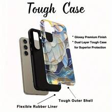 Creative Glass Turtle Printed Phone Case - Durable, Double Protection Design For Samsung Galaxy Series Phones Including S25, S24, S23, S22, S21, S20 FE, A15 And A16 Series A For IPhone 16 15 14 13 12 11 Pro Max
