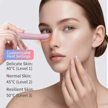 Elektrischer Gesichts-Massagegerät mit Augen-Massage, wiederaufladbar, Heißtherapie, Vibrationsmassage für Augenpflege und Gesichtsrelaxation, für den Heimgebrauch, 300mAh