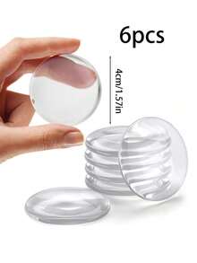 1pc/6pcs Silicone Wall Protector Pads, Self-Adhesive Door Knob Bumpers, Soft Flexible Cushion Stoppers, Twist-On Design, Waterproof, Suitable For Fridge, Garage, Office, Bathroom, Kitchen, Reusable Wall Protector Pads - Multicolor - View 9