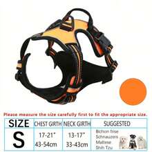 Arnés para perros, arnés para mascotas sin tirón con 2 clips para correa, chaleco acolchado suave ajustable para perros, chaleco reflectante Oxford sin ahogo con asa de control fácil para perros grandes - El chaleco y la cuerda no son un conjunto y deben comprarse por separado