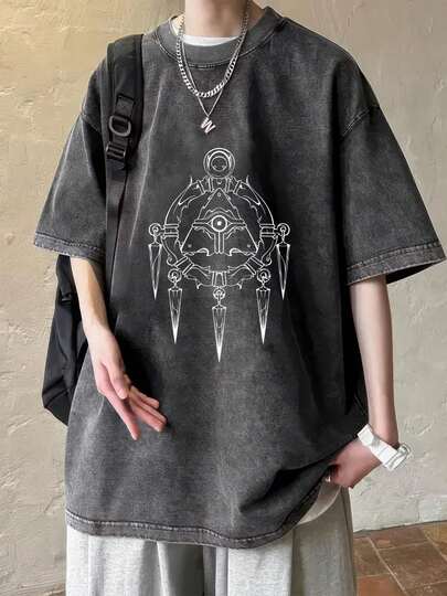 ゆうぎおう 遊戯王 OCG デュエルモンスターズ アニメ 漫画 ウォッシュTシャツ メンズ/レディース スポーツ 夏服 トップス 半袖 無地 通気性 ファッション ゆったり おもしろウォッシュTシャツ