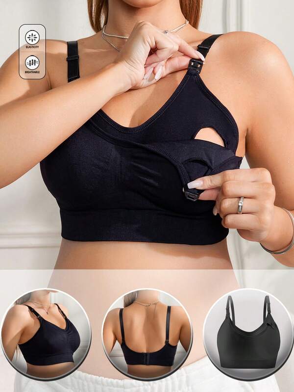 Schwangerschafts- und Stillbh, nahtloser Stillbh mit Frontverschluss, bequemer drahtloser Bh für Schwangerschaft und Wochenbett