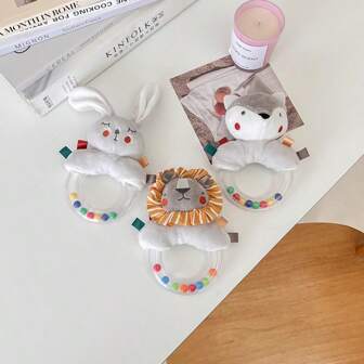 1 pieza Juguete de sonajero con agarradera de estilo nórdico para bebés recién nacidos, juguete de sonajero para entrenamiento de agarre, adecuado como regalo para bebés recién nacidos