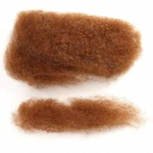 HJ WEAVE BEAUTY Capelli afro castani ricci e arruffati per intrecciare 1 mazzetto di 55 g di capelli naturali per intrecciare senza cimosa Parrucca brasiliana in capelli umani naturali