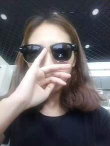 1pc Classic Retro Rivet Half-Frame Wayfarer Sunglasses - Multicolor - View 1