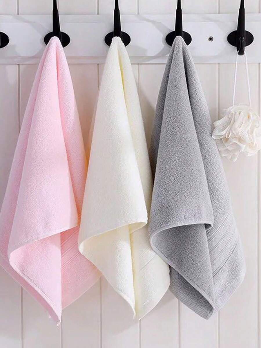 1/3pcs Grey Solid Color Towels, Soft & Comfortable, Highly Absorbent, Durable, Reusable, Easy To Clean, Compact & Portable, Suitable For Home, Dorm, Hotel, Travel, Gym, Beauty, Bathroom, Beach, Home Essentials, Travel Essentials, Back To School Essentials Shower Towels For Beauty Salon, Hotel Sports,Home Essentials, Towel, Skin Care