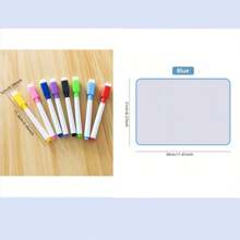 1 Pza Pizarra blanca de doble cara no magnética, pizarra blanca borrable y escribible, con bolígrafo, borrador, borde de 7 colores, tamaño A4 para dejar mensajes importantes en la oficina