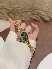 1件女士优雅百搭时尚金色石英腕表，适合日常佩戴 - 均碼 - 查看 3