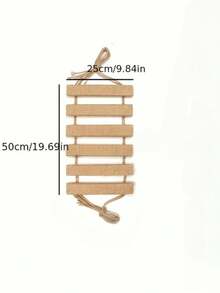 1 Sturdy Fir Wood Cat Ladder With Rope - Great For Playing, Climbing And Scratching Maximum Weight 26 Lbs | Great For Indoor Cats, Cat Wall Climbing System - Brown - View 11