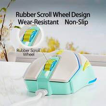 HP Chuột chơi game lập trình macro G360, vẻ ngoài phối màu, cấu hình nút bên có thể lập trình, viền bên bằng cao su chống trượt, giao diện USB cắm và chạy, lựa chọn hàng đầu cho người chơi thể thao điện tử, màu trắng và xám - tro trắng - Xem 4