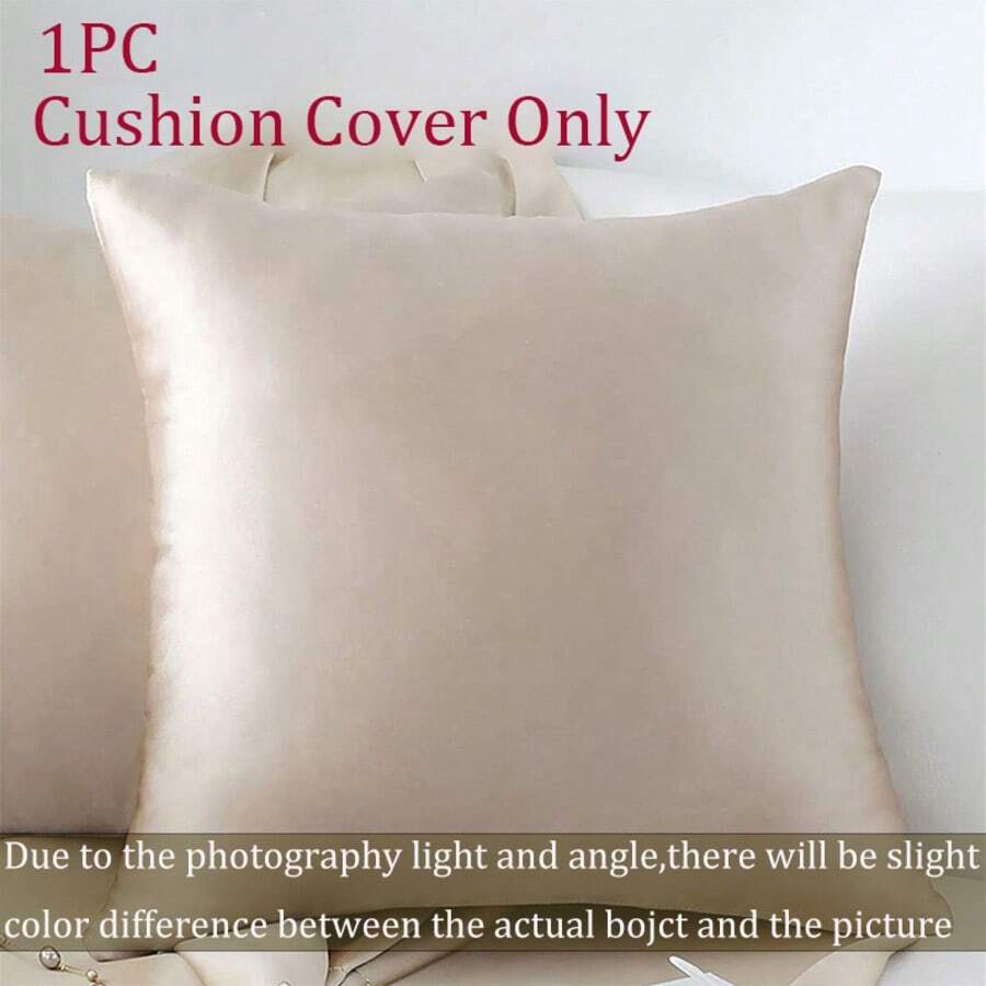 Soft Satin Zipper Pillow Shell 1 Piece,30*50cm,45*45cm,50*50cm