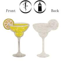 قطعتان من الرقع المطرزة بالخرز والراين لتزيين المشروبات الكحولية والعصائر، للخياطة على الملابس والقبعات والجينز للرجال والنساء