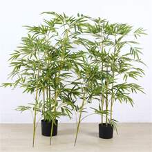 Artificial Bamboo Tree, Artificial Trees In Pots With Lifelike Trunk And Spiky Leaves, Artificial Bamboo Tree Plants For Indoor And Outdoor Decoration In Home Office Restaurant