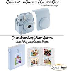 Fujifilm Instax Mini 12 Instant Camera + Quality Photo Value Bundle, Case, Decoration Stickers, Frames, Photo Album (Pastel Blue) - Màu xanh pastel - Xem 4