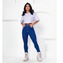 Women's Basic Cropped T-Shirt In Plain Cotton Knit - White - View 3