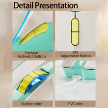 HP Chuột chơi game lập trình macro G360, vẻ ngoài phối màu, cấu hình nút bên có thể lập trình, viền bên bằng cao su chống trượt, giao diện USB cắm và chạy, lựa chọn hàng đầu cho người chơi thể thao điện tử, màu trắng và xám - tro trắng - Xem 5