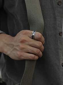 12PCS/ Vintage Rings Men Cool Adjustable Angel Wings Ring Gothic Punk Open Ring Set, Metal, No Gemstones Fashionable Men's Jewelry Gift Rings For Men Rings Jewelry For Men - Multicolor - View 5