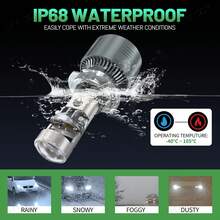 HYNBYZJ 2 件 H7 H4 H11 LED 投影透镜车头灯 9005 9006 HB3 HB4 汽车灯泡 6000K Canbus Turbo 大功率迷你汽车/摩托车灯雾灯 - 白色 - 查看 8