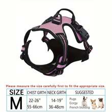 Arnés para perros, arnés para mascotas sin tirón con 2 clips para correa, chaleco acolchado suave ajustable para perros, chaleco reflectante Oxford sin ahogo con asa de control fácil para perros grandes - El chaleco y la cuerda no son un conjunto y deben comprarse por separado