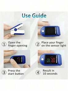 Oximetro Saturometro Pulsometro Pediátrico Para Adultos Monitor De Frecuencia Cardíaca, Oxímetro De Pulso Para El Hogar De Tipo Clip De Dedo Para La Detección De Oxígeno En La Sangre Y La Frecuencia Cardíaca (batería No Incluida) - 1PCS - Ver 5