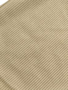 加大码男士灯芯绒直筒休闲裤，抽绳松紧腰设计，适合日常休闲、运动、徒步旅行等场合穿着，春季款。 - 卡其色 - 查看 6