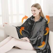 1pc Electric Heated Shawl Wrap + USB Powered Wearable Heating Pad For Knees, Suitable For Office Nap, Living Room Sofa