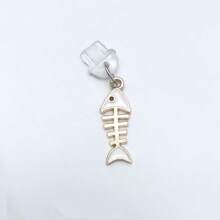 2件装-创意鱼骨手机防尘塞-优雅悬挂式手机防尘塞装饰挂件-精致实用