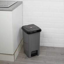 25L Slim Pedal Waste Bin Insert Step On Lid Smooth Cleaning - Grey - View 7