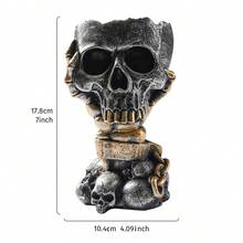 1 szt. Nowoczesna, kreatywna doniczka w kształcie czaszki, doniczka z żywicy w stylu vintage, europejska, dekoracyjna do ogrodu, odpowiednia do ogrodu i innych spersonalizowanych dekoracji