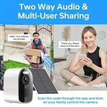 5G Wireless WiFi Outdoor Security Camera, 2K 4MP Night Vision With Spotlight, Solar Powered Wireless Battery, Human Detection, With Solar Panel, PIR Motion Detection, Two-Way Audio, Outdoor Wireless Security Camera, Floodlight Solar Camera For Home Security - Multicolor - View 8