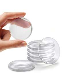 1pc/6pcs Silicone Wall Protector Pads, Self-Adhesive Door Knob Bumpers, Soft Flexible Cushion Stoppers, Twist-On Design, Waterproof, Suitable For Fridge, Garage, Office, Bathroom, Kitchen, Reusable Wall Protector Pads - Multicolor - View 3