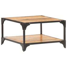 Coffee Table 60x60x35 Cm Solid Mango Wood