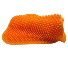 Silicone Seat Cushion, Cooling Seat Cushion (Super Large & Thick), Breathable Honeycomb Design Absorbs Pressure Points Seat Cushion, Gel Cushion For Office Chair, Home Car Seat Cushion For Wheelchair - 橘色 - 查看 4