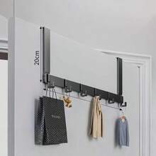 Over The Door Hook Storage Rack - Door Back Hook Towel Rack, Coat Hanger For Door, Fits 1.33-1.77 Inch Door Thickness, Easy To Install, Home Essentials, Kitchen Bathroom Accessories - Multicolor - View 10