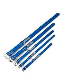 1 pieza Collar pequeño para perro y gato de PU con hebilla de metal, collar ajustable para gato, cachorro, collar, arnés y correa para perros, duradero y cómodo, collar de mascota anti-pérdida con placa de identificación