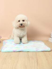 This Lightweight, Breathable, Washable, And Cozy Pet Blanket Is Made Of Polyester Fiber, Suitable For Small Cats And Dogs To Use In Autumn And Winter Seasons. - Baby Blue - View 3