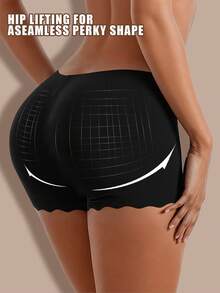 1条装女士无缝三角裤，透气柔软丝滑，舒适夏季内裤 - 黑色 - 查看 2